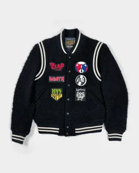 Hysteric Glamour Patched Black Varsity Jacket 2000's