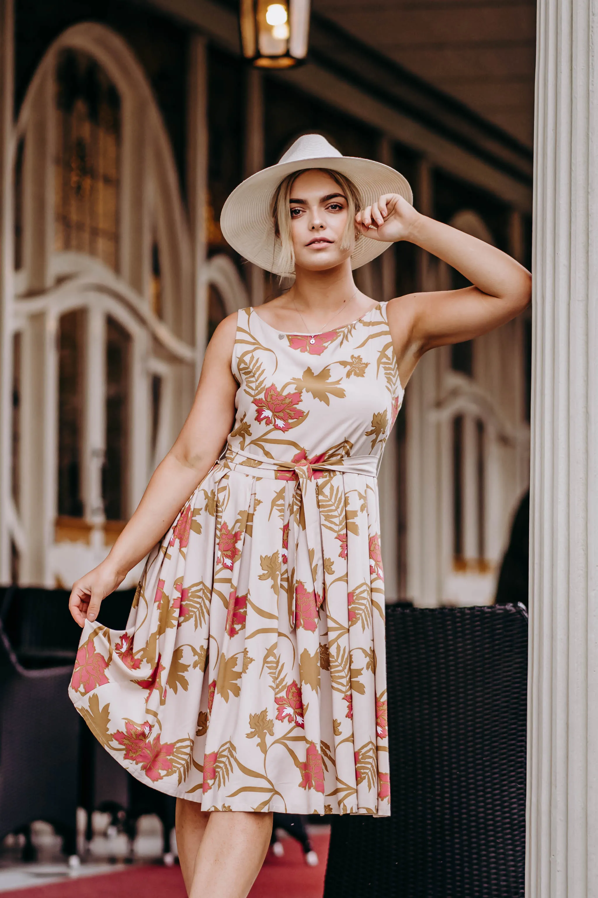 Isabella Dress - Mystery Gardenia Sand Rose