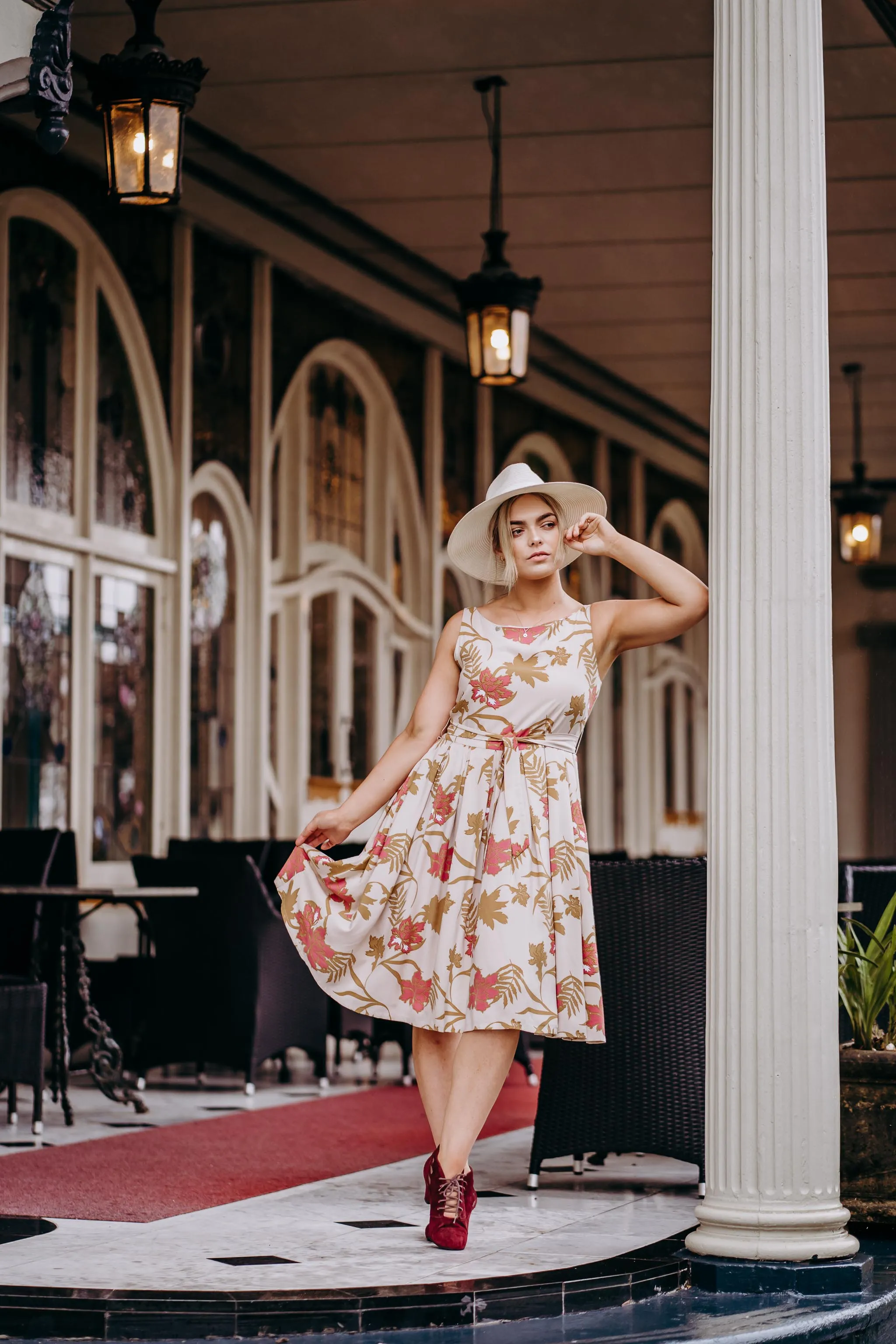 Isabella Dress - Mystery Gardenia Sand Rose