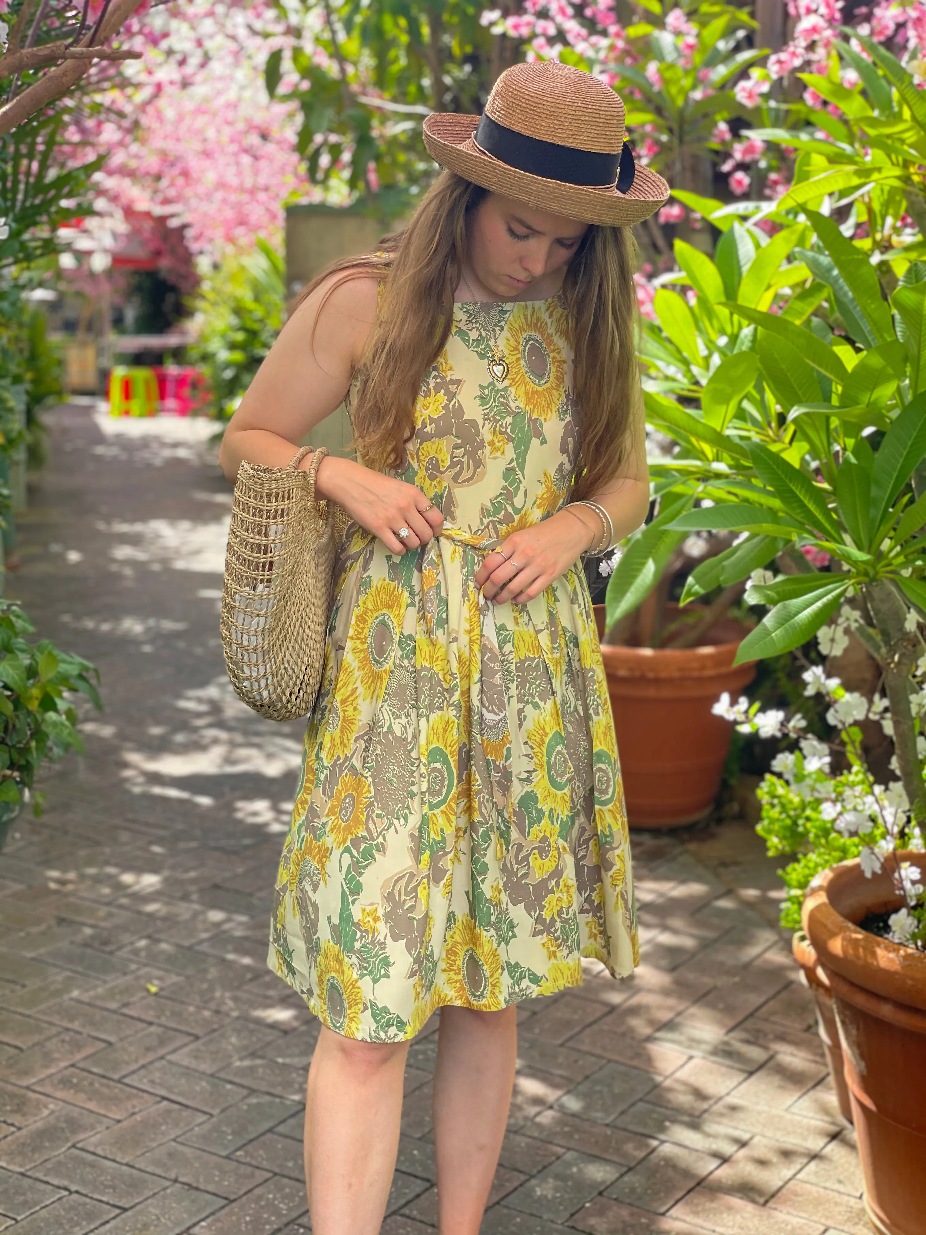 Isabella Dress - Sunflower Vintage Print