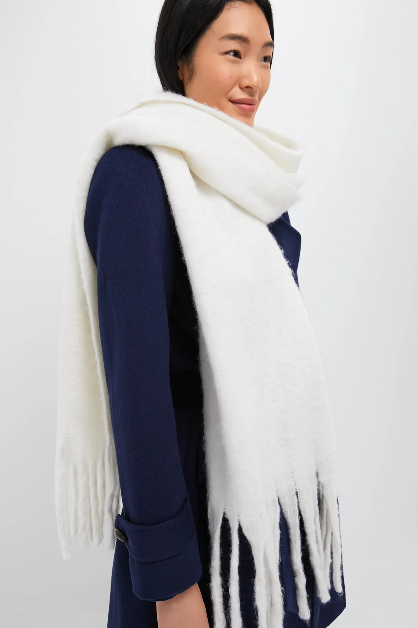 Ivory Chic Solid Scarf