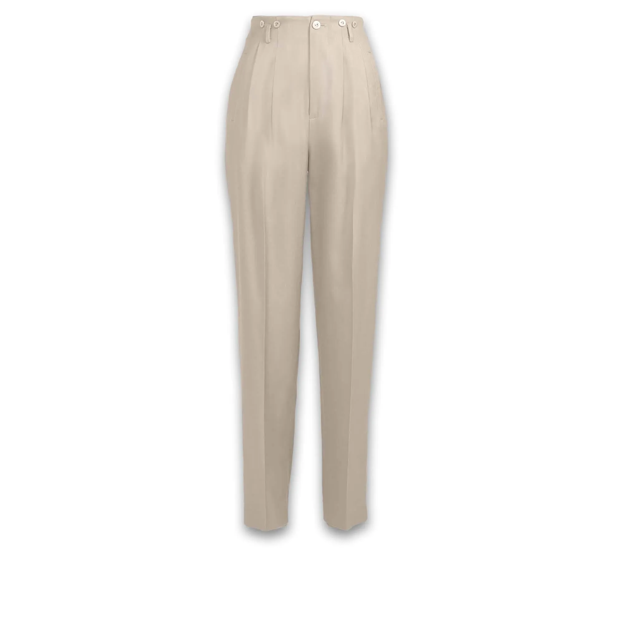 J. Peterman Women's Everyday Silk Pleated Trousers - Basic Colors