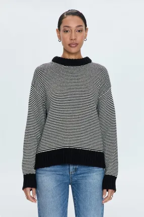 Jadine Turtleneck Sweater Midnight Stripe