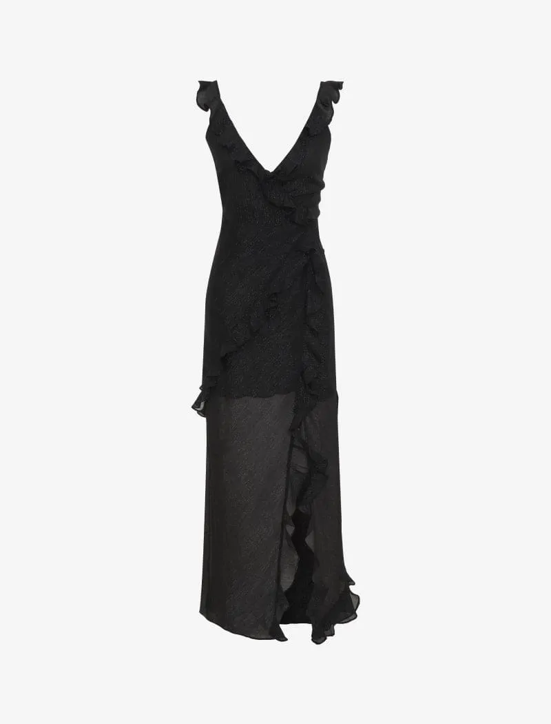 Just like Heaven Maxi Dress | Black Lurex