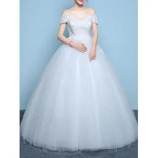 Ketty More Women Lace Off Neck Ball Gown Wedding Dress-KMWDC5110