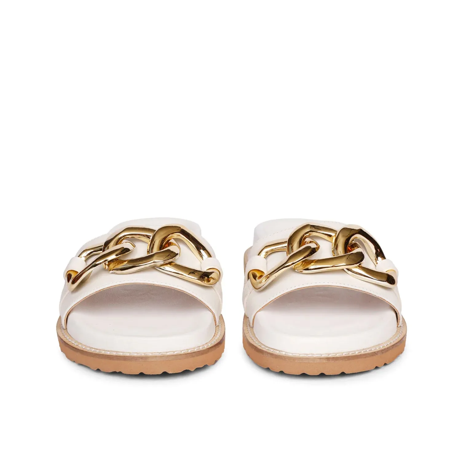 Kiera White Chain-Link Trim Slides