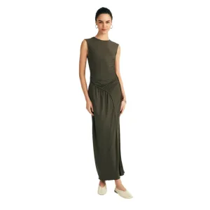 KIMBERLY RUCHED MIDI DRESS