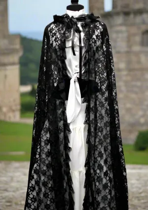 LACE CAPE - BLACK LACE