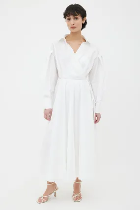 Le Blanc Spring 2020 White Wrap Maxi Dress