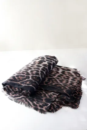 Leopard Print Oversized Scarf