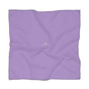 Light Purple Designer Poly Scarf, Solid Color Lightweight Fashion Accessories- Made in USA