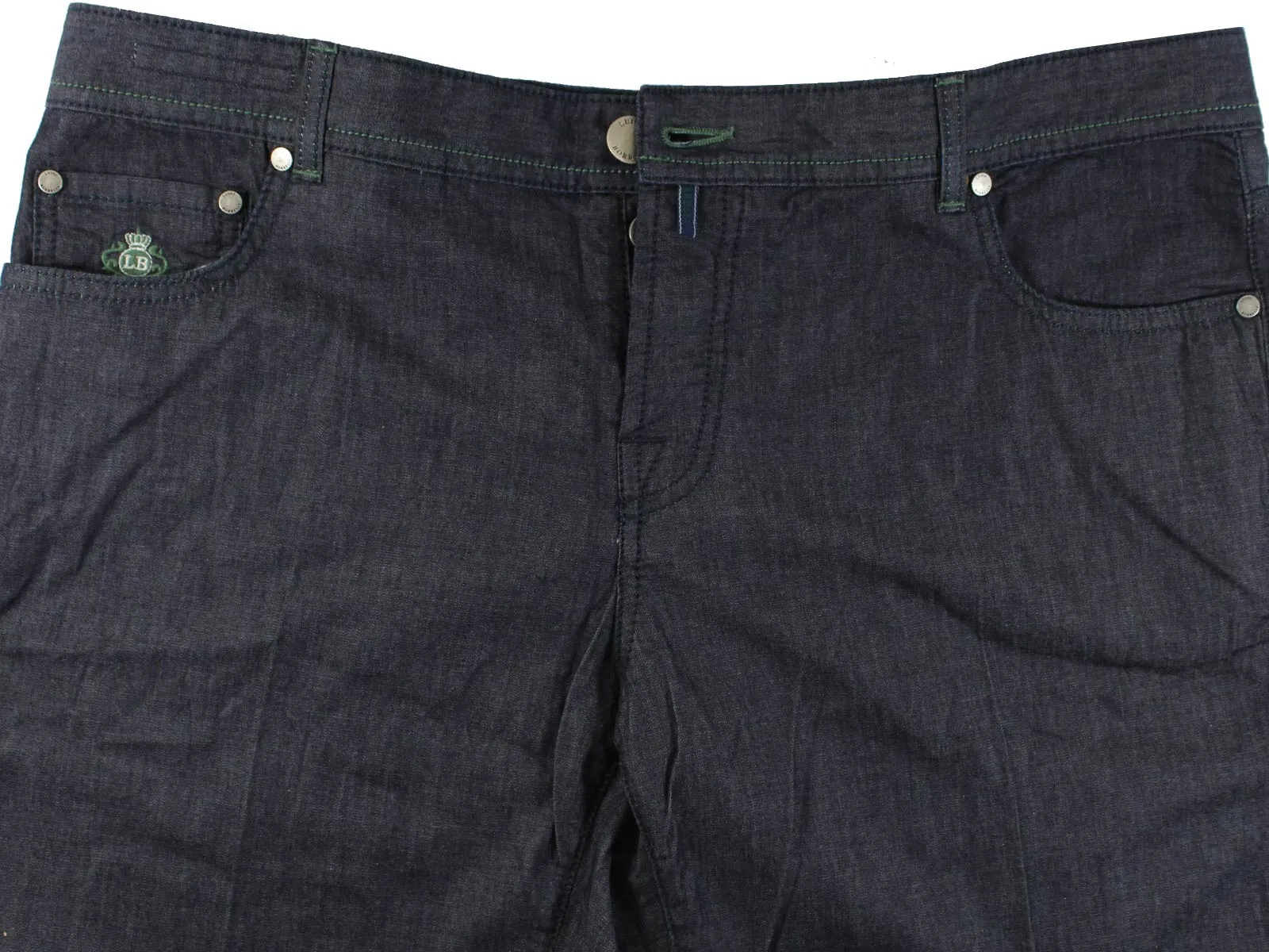 Luigi Borrelli Denim Pants Dark Blue Slim Fit 38 SALE