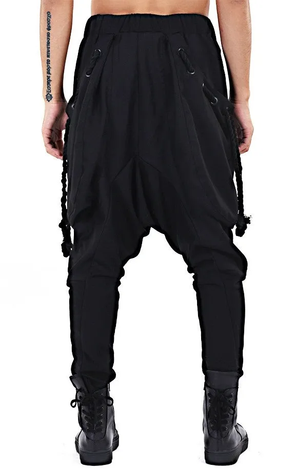 Men's Loose Casual Drop Crotch Harem Pants / Harem Jersey Jogger