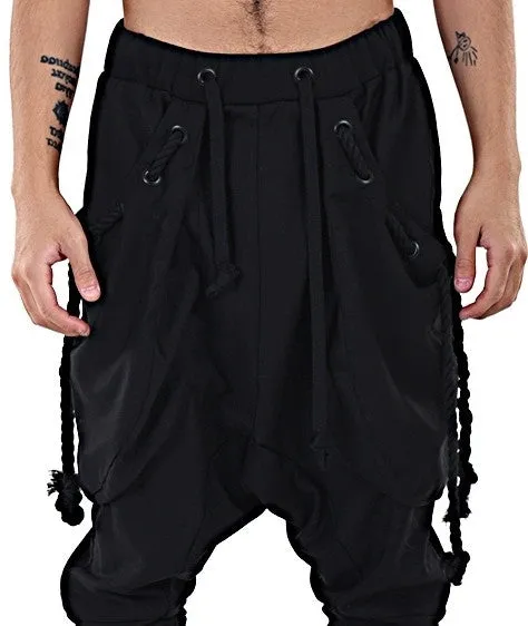 Men's Loose Casual Drop Crotch Harem Pants / Harem Jersey Jogger