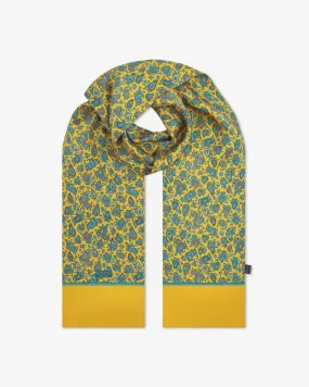 Men's Silk Paisley Scarf in Gold - The Buttermere