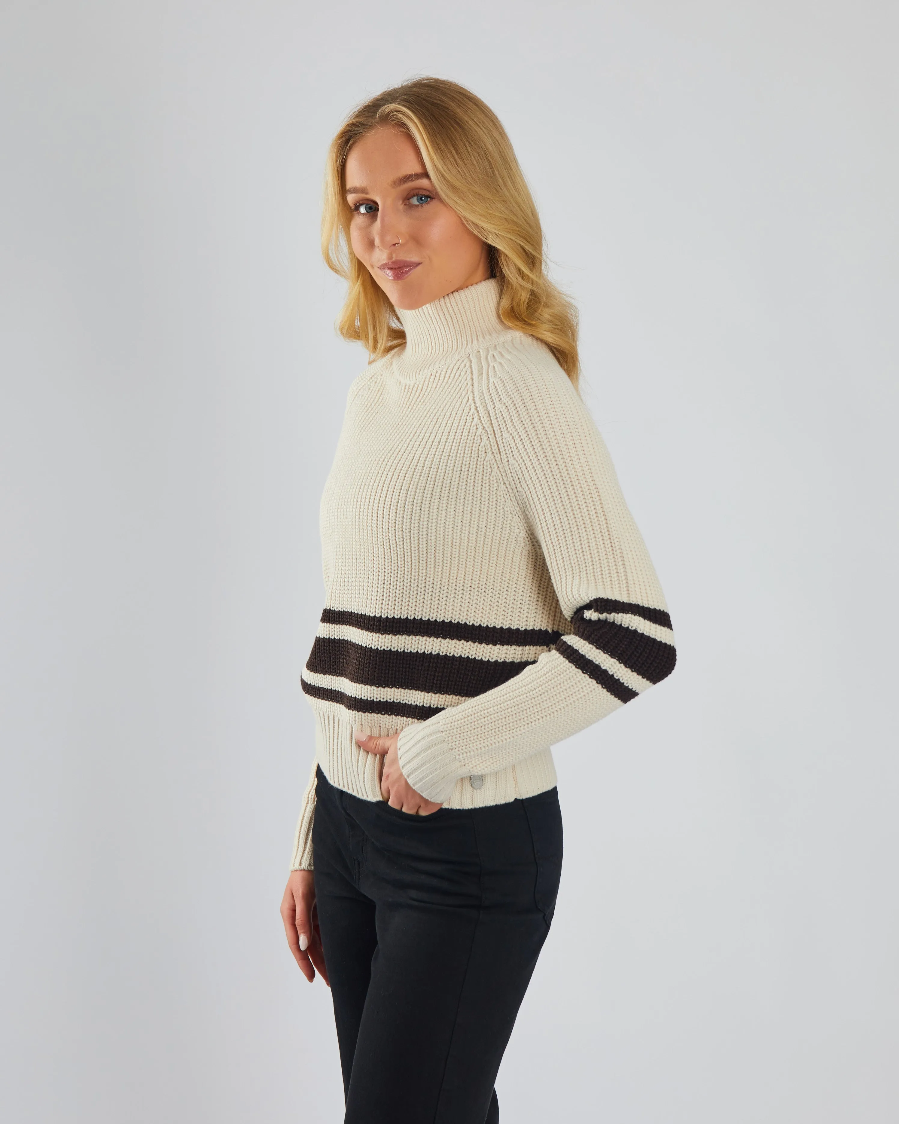 Millie Knit Stone White