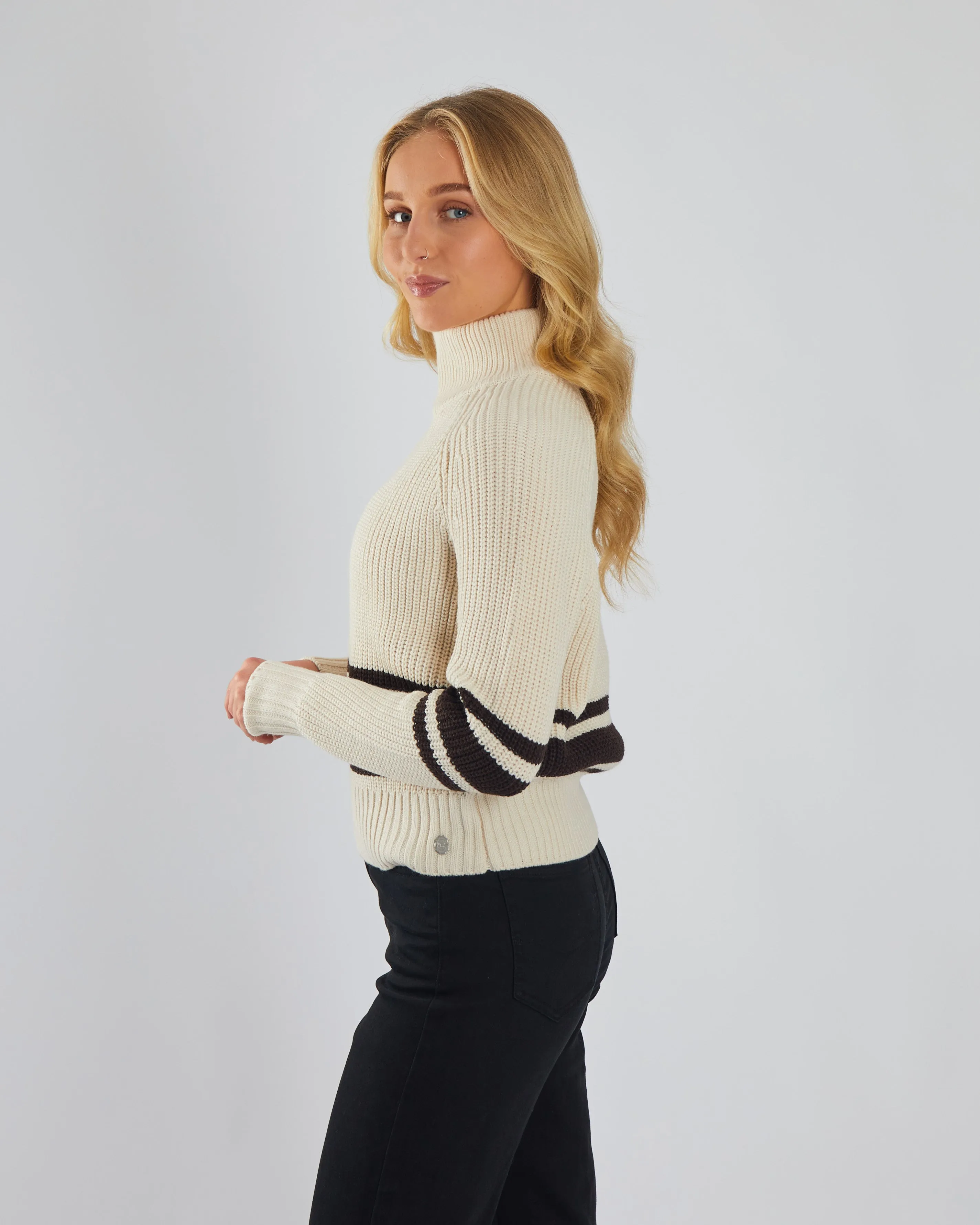 Millie Knit Stone White