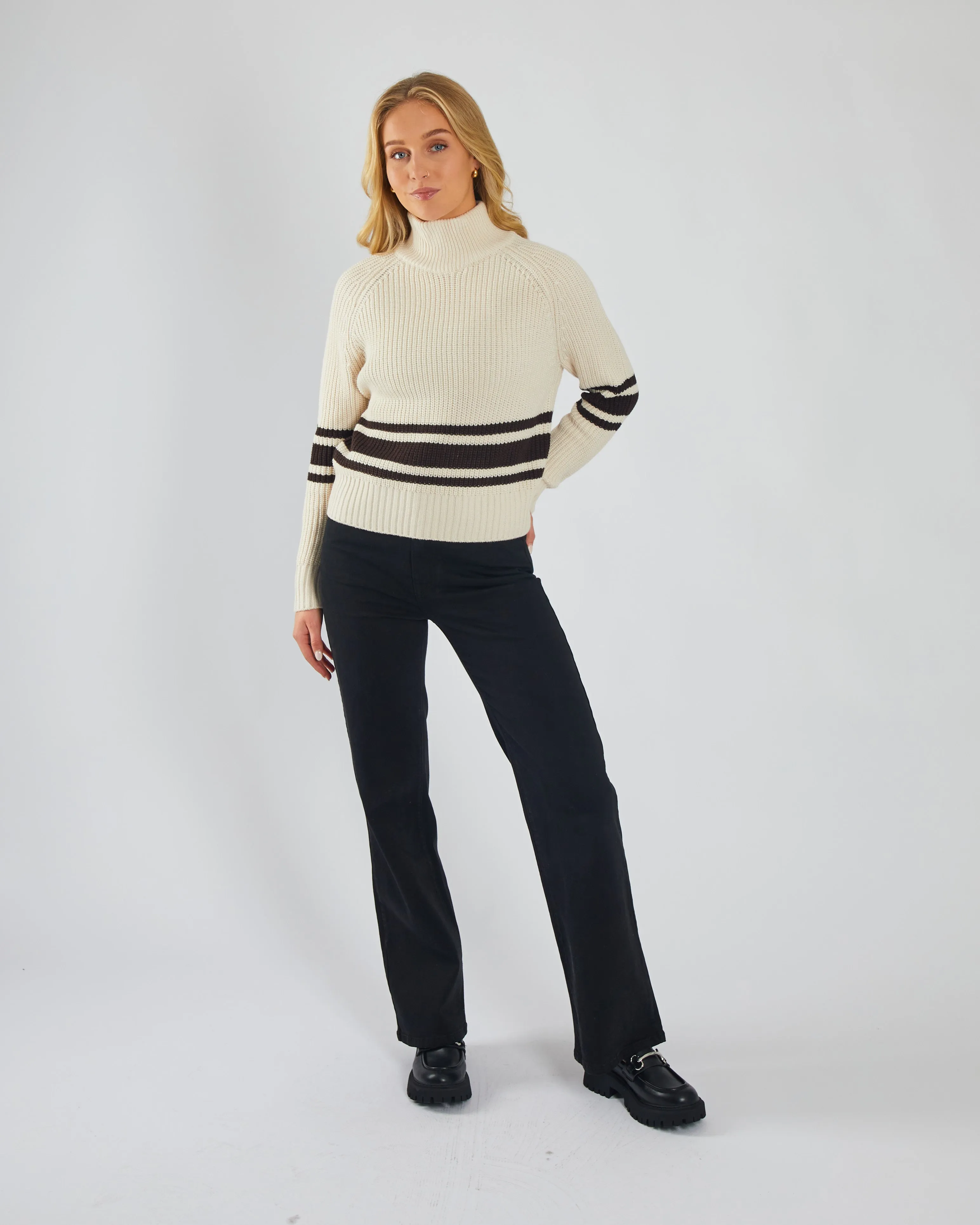 Millie Knit Stone White