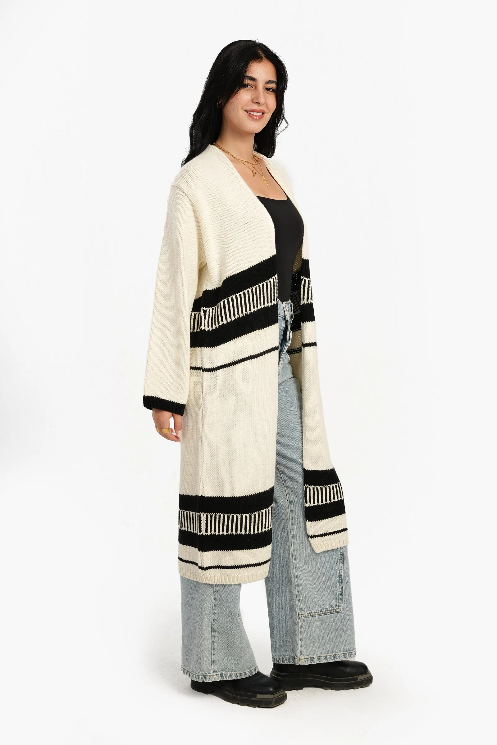 Off White Trico Long Cardigan