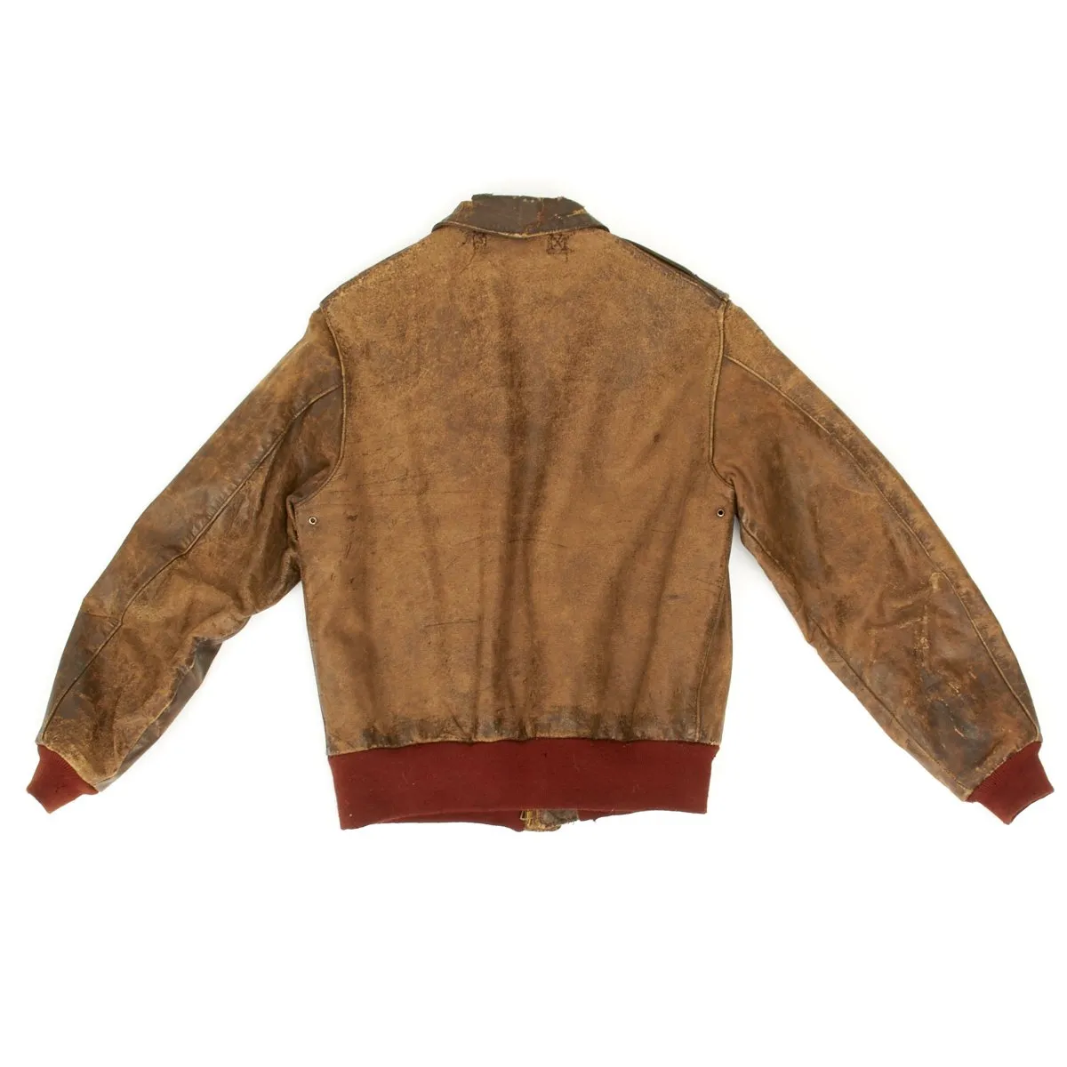 Original U.S. WWII Spitfire Pilot 307th Fighter Squadron Named A2 Leather Flight Jacket