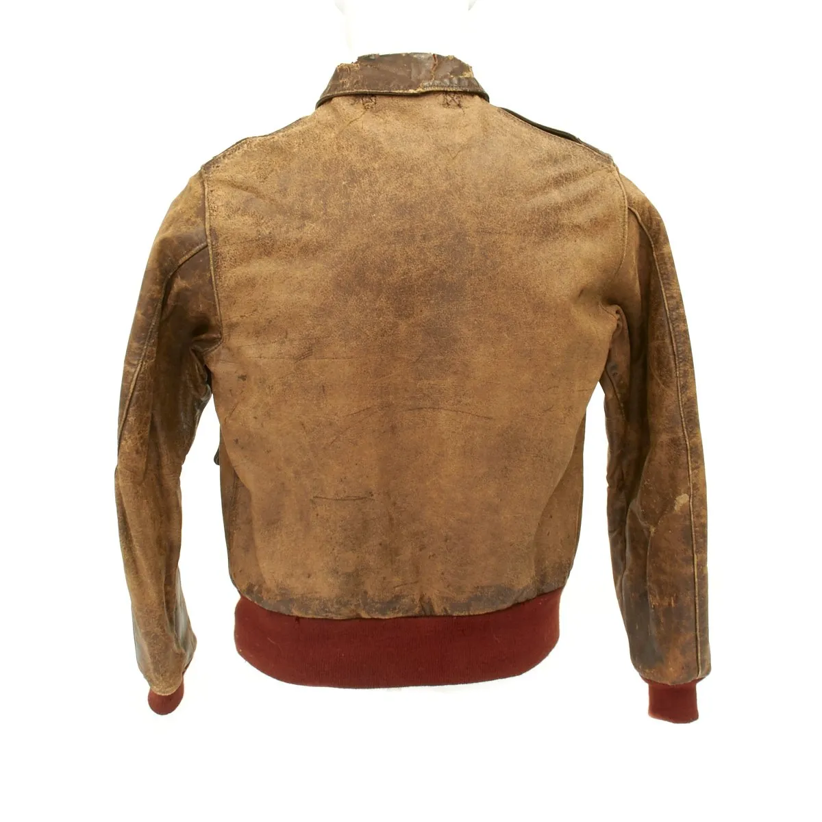 Original U.S. WWII Spitfire Pilot 307th Fighter Squadron Named A2 Leather Flight Jacket