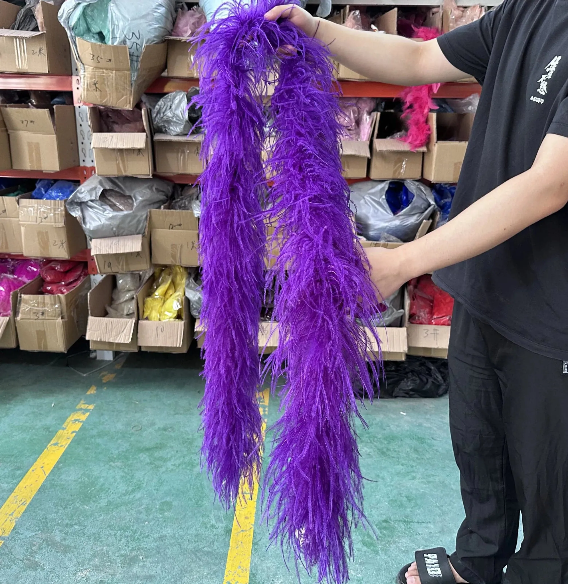 Ostrich Feathers Boa - 2m, 10 20 PLY Natural, Various Colors