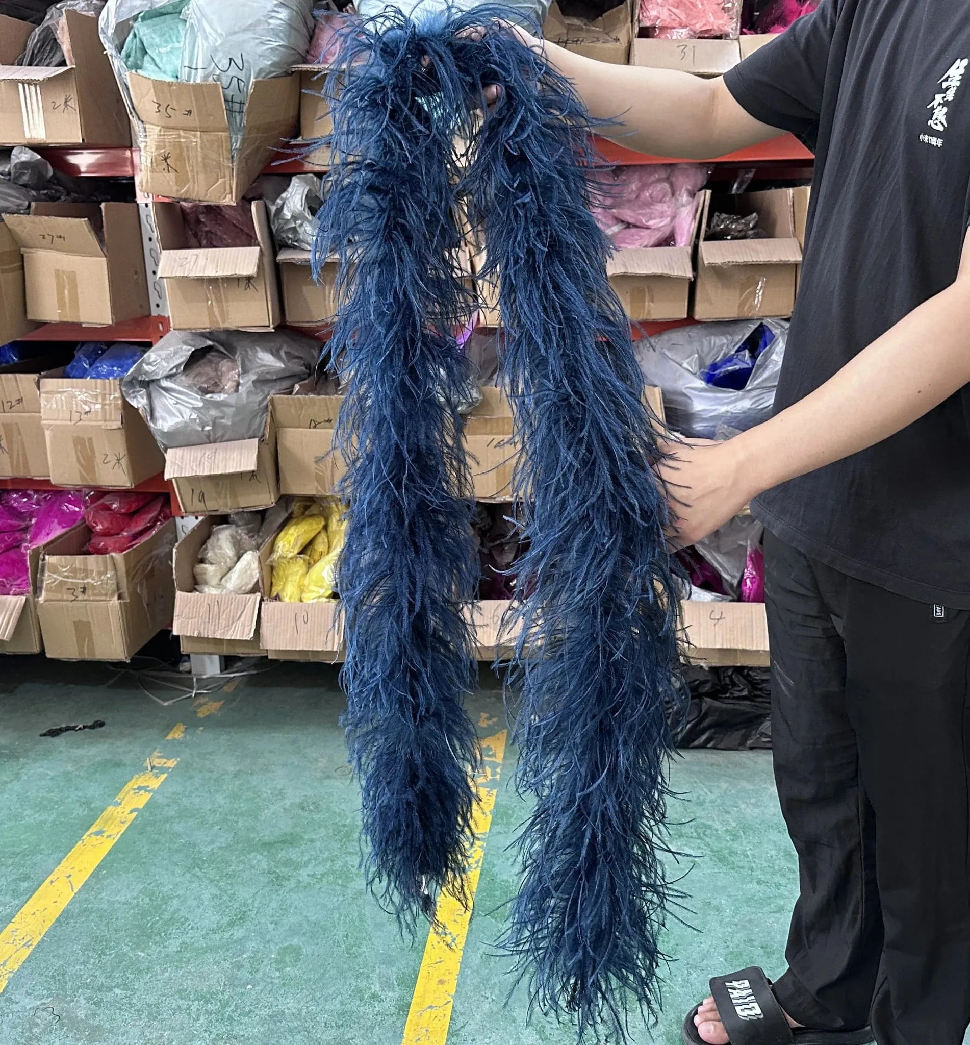 Ostrich Feathers Boa - 2m, 10 20 PLY Natural, Various Colors