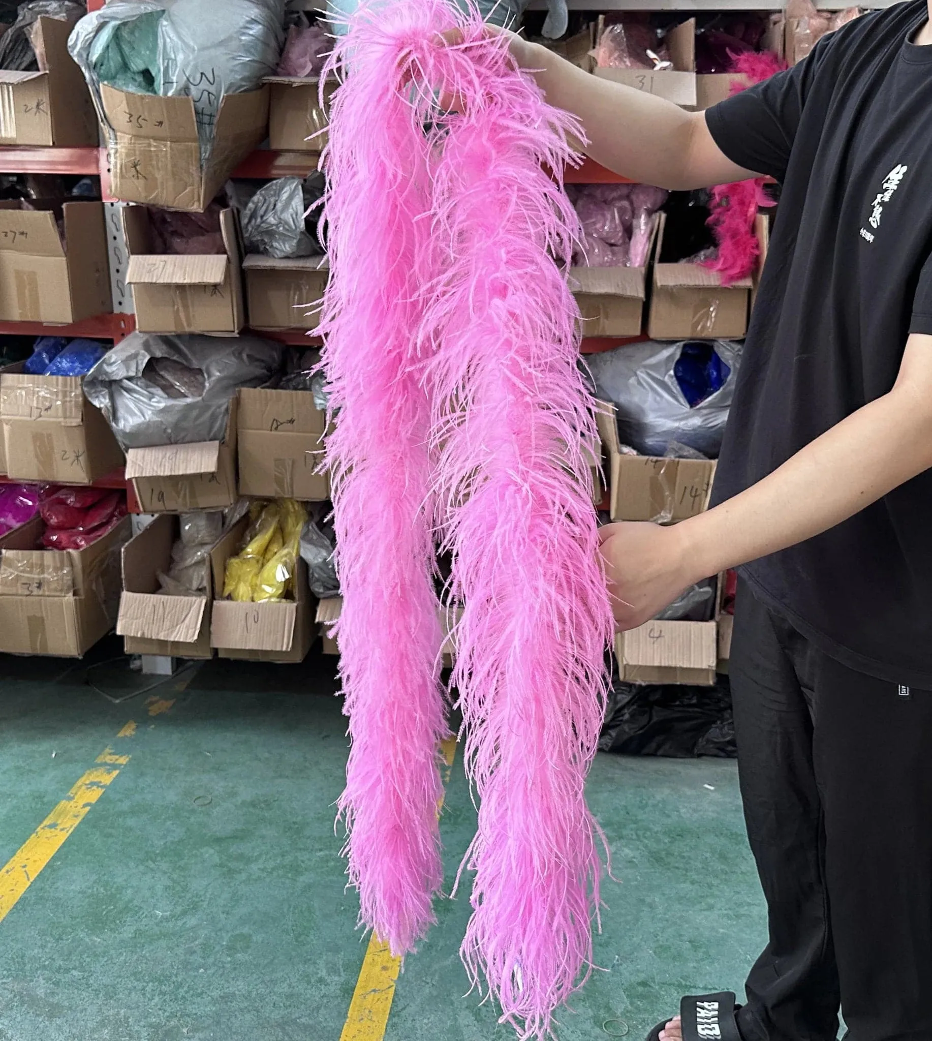 Ostrich Feathers Boa - 2m, 10 20 PLY Natural, Various Colors