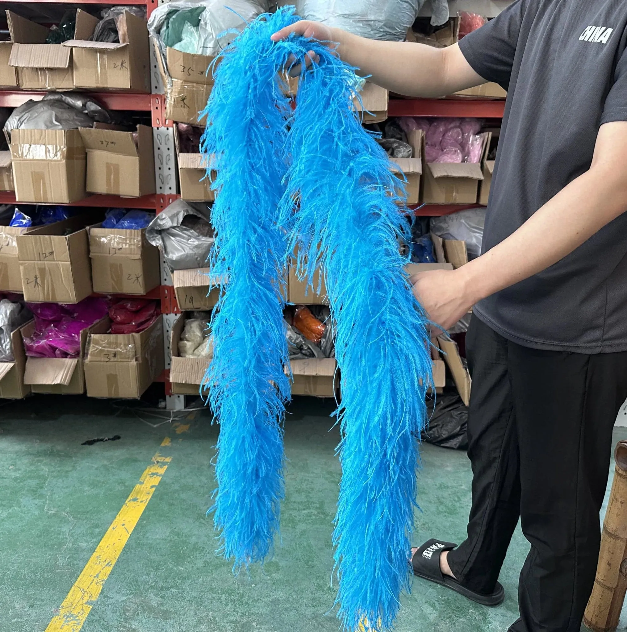 Ostrich Feathers Boa - 2m, 10 20 PLY Natural, Various Colors