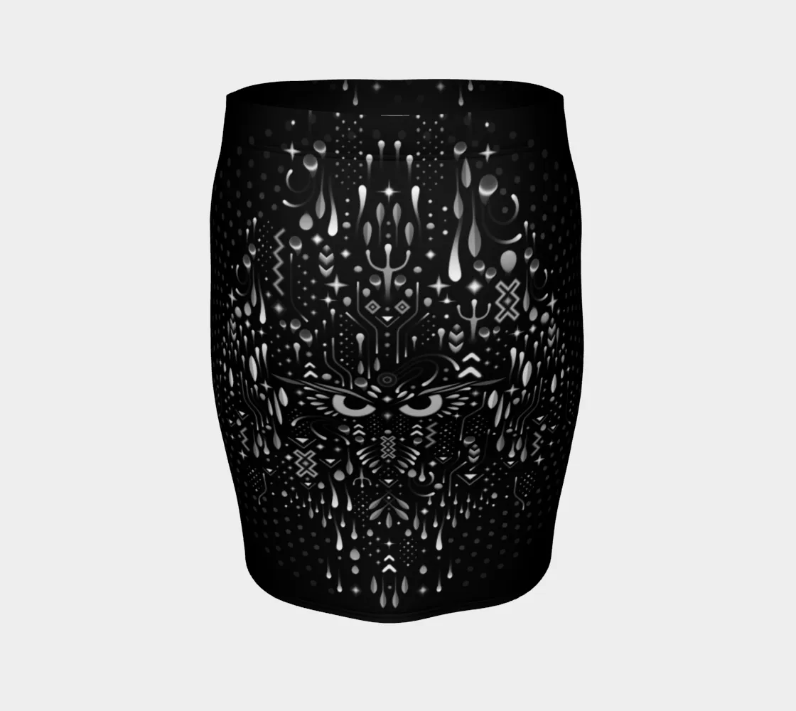 Owl BW Fitted Skirt | TAS Visuals