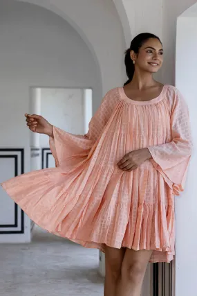 Peach Tiered Dress