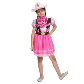 Pink Cowgirl Costume For Role Play Cosplay- Girls