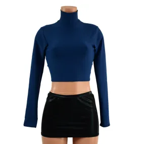 Poseidon Zen Long Sleeve Turtleneck Crop Top