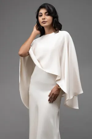 Premium Silk Cape Dress