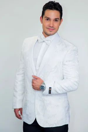 "Havana" White Tuxedo Jacket