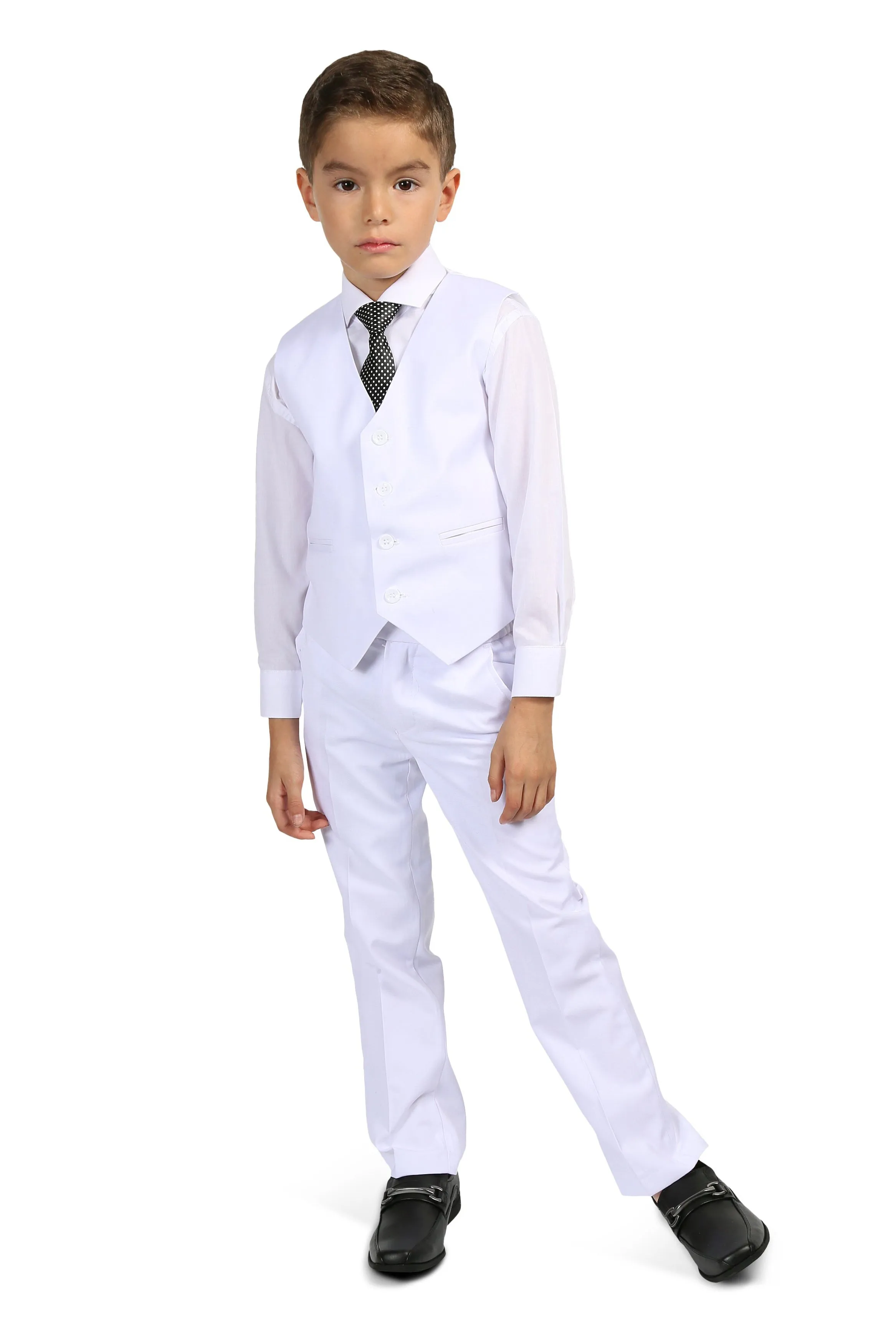 "Jax" Kids White Suit (5-Piece Set)