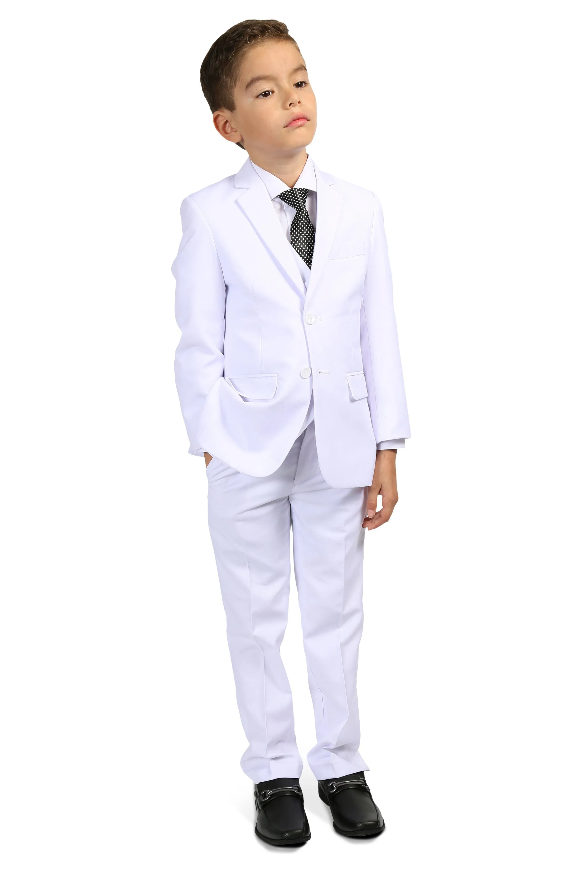 "Jax" Kids White Suit (5-Piece Set)