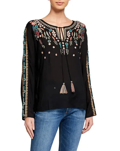 RAJ AUDREY EMBROIDERED TOP