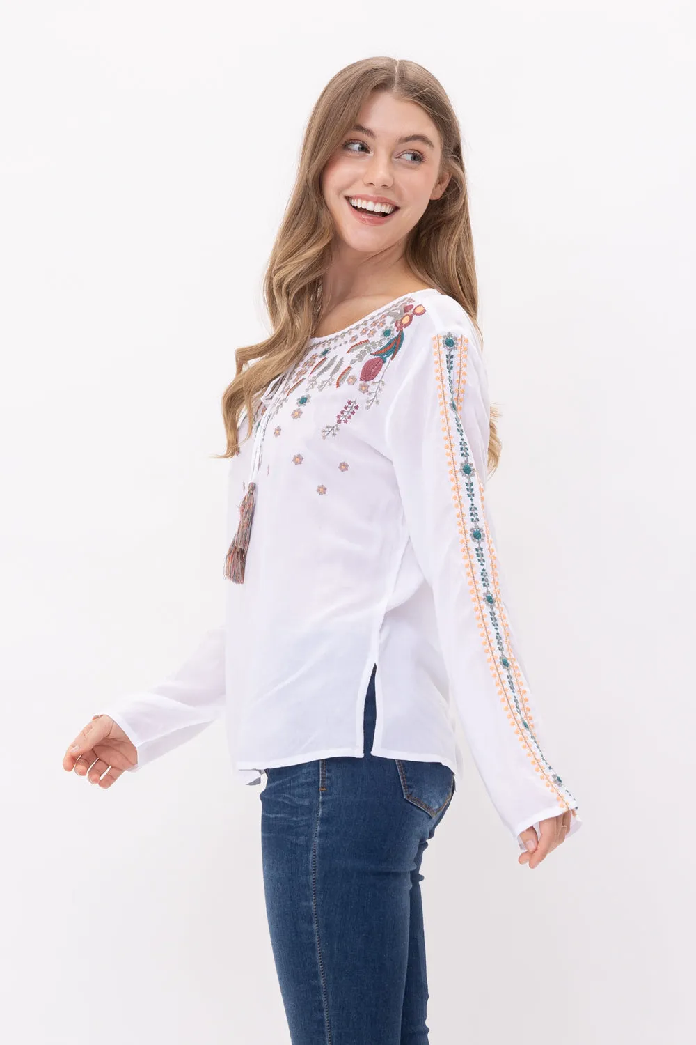 RAJ AUDREY EMBROIDERED TOP