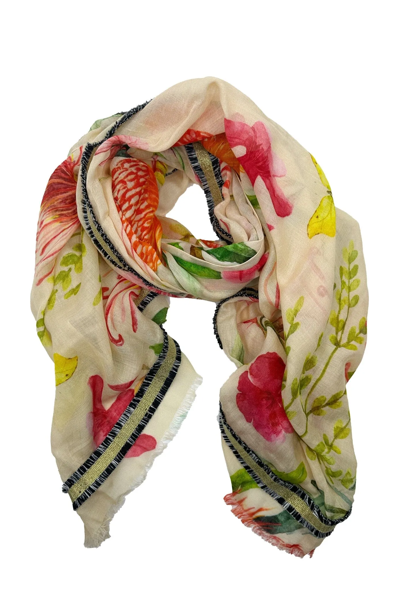 Rebekah Floral Modal Scarf Mellow