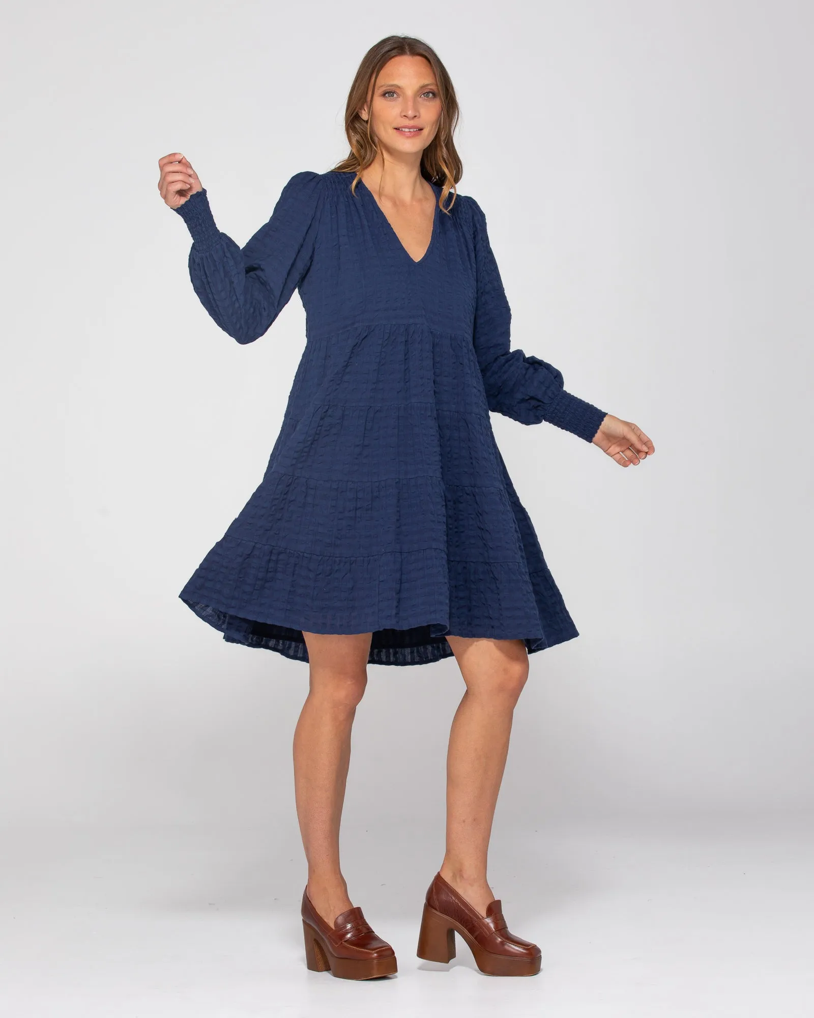 Rossi Dress - Navy Juno