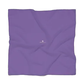 Royal Purple Designer Poly Scarf, Solid Color Lightweight Fashion Accessories- Made in USA