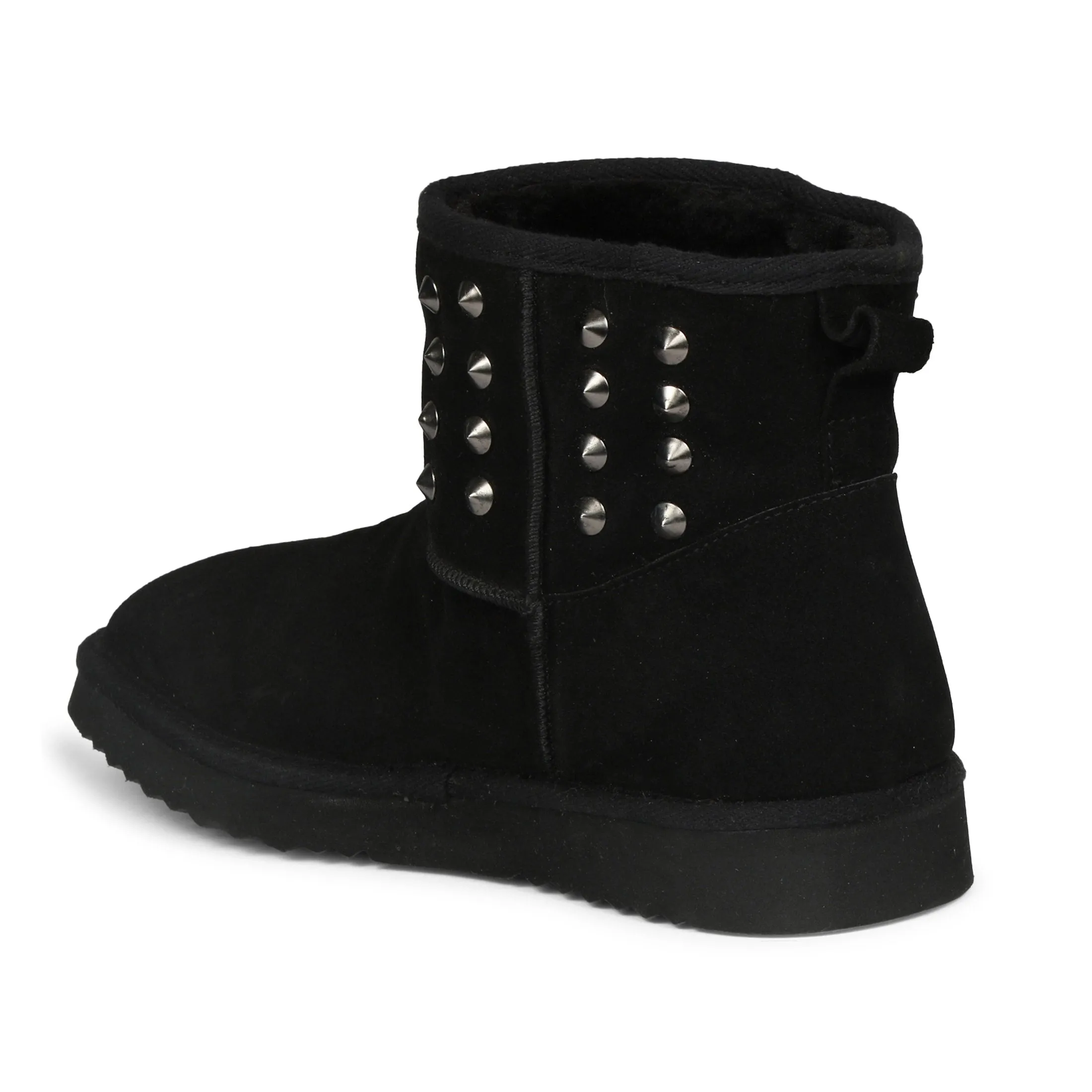 Saint Alessio Black Suede Leather Sung Boots