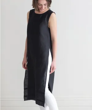 SAMPLE SALE<br>Black Linen Tunic<br>Small