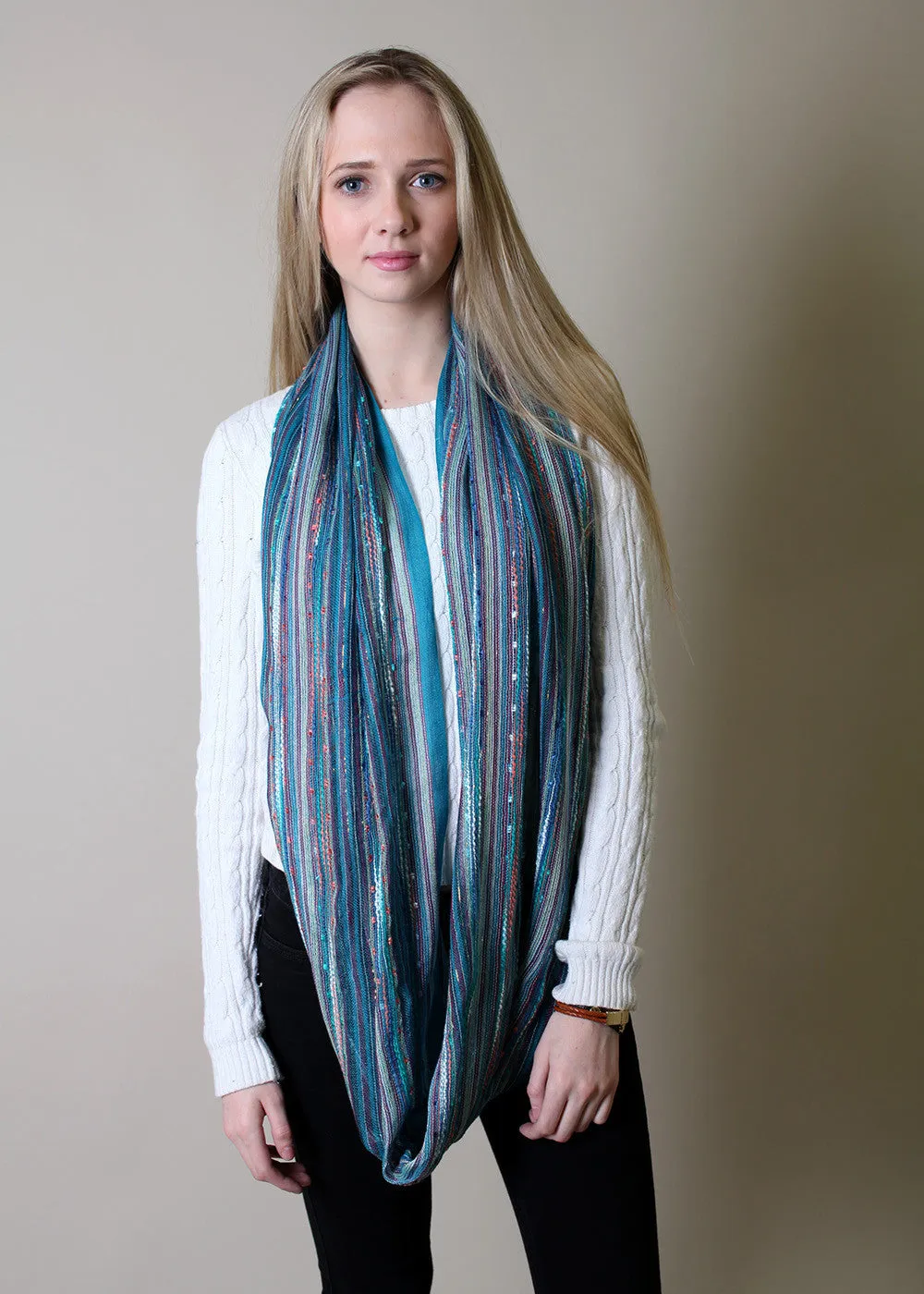 Shimmer Sparkle Festival Bliss Infinity Scarf (12 Colors)