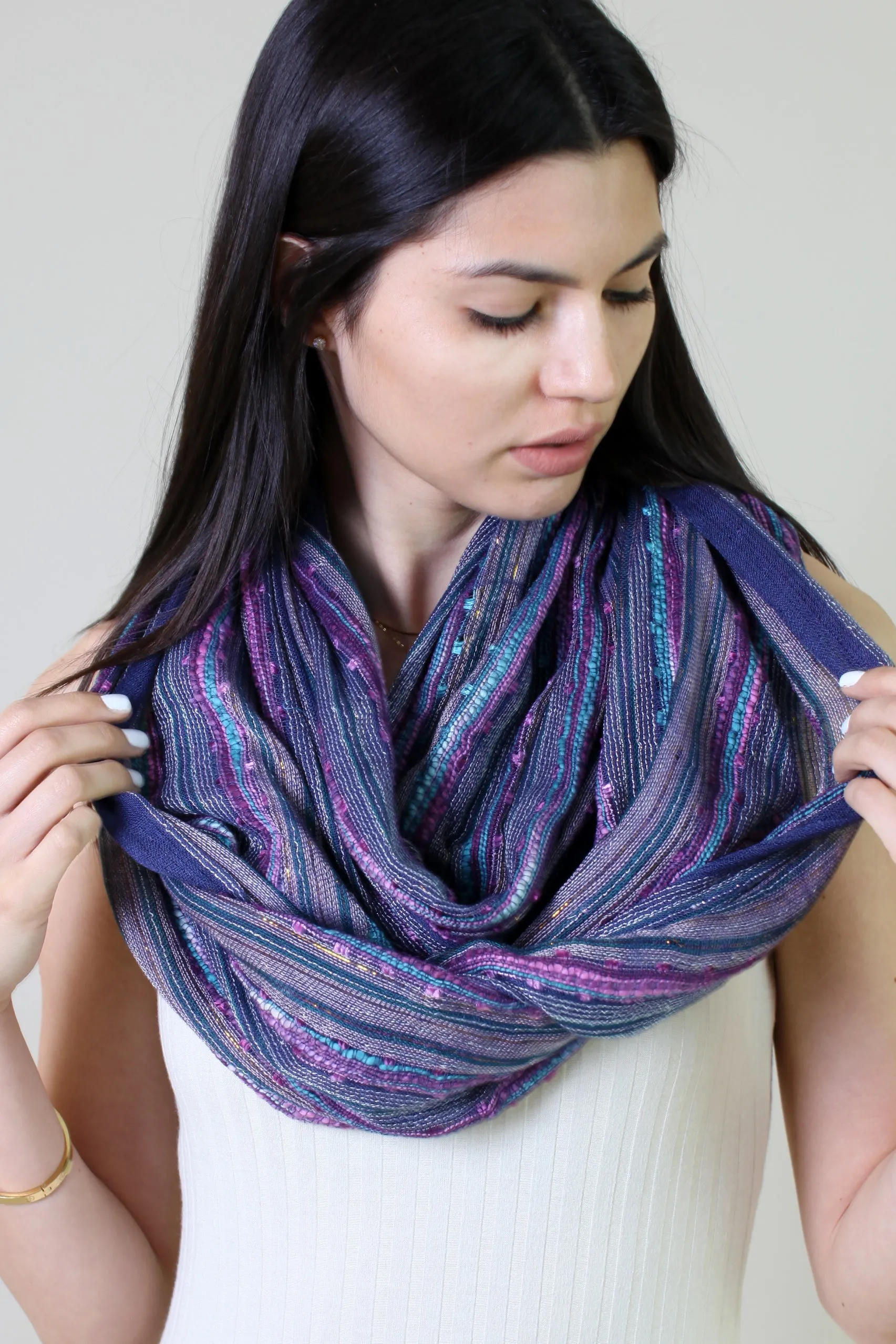 Shimmer Sparkle Festival Bliss Infinity Scarf (12 Colors)