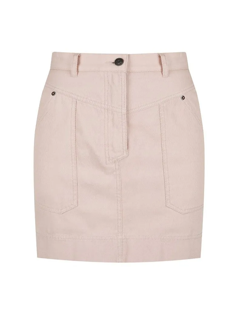 Shona Joy Chiara Mini Skirt in Rose Dust