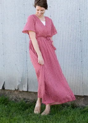 Short Sleeve Wrap Maxi Dress - FINAL SALE