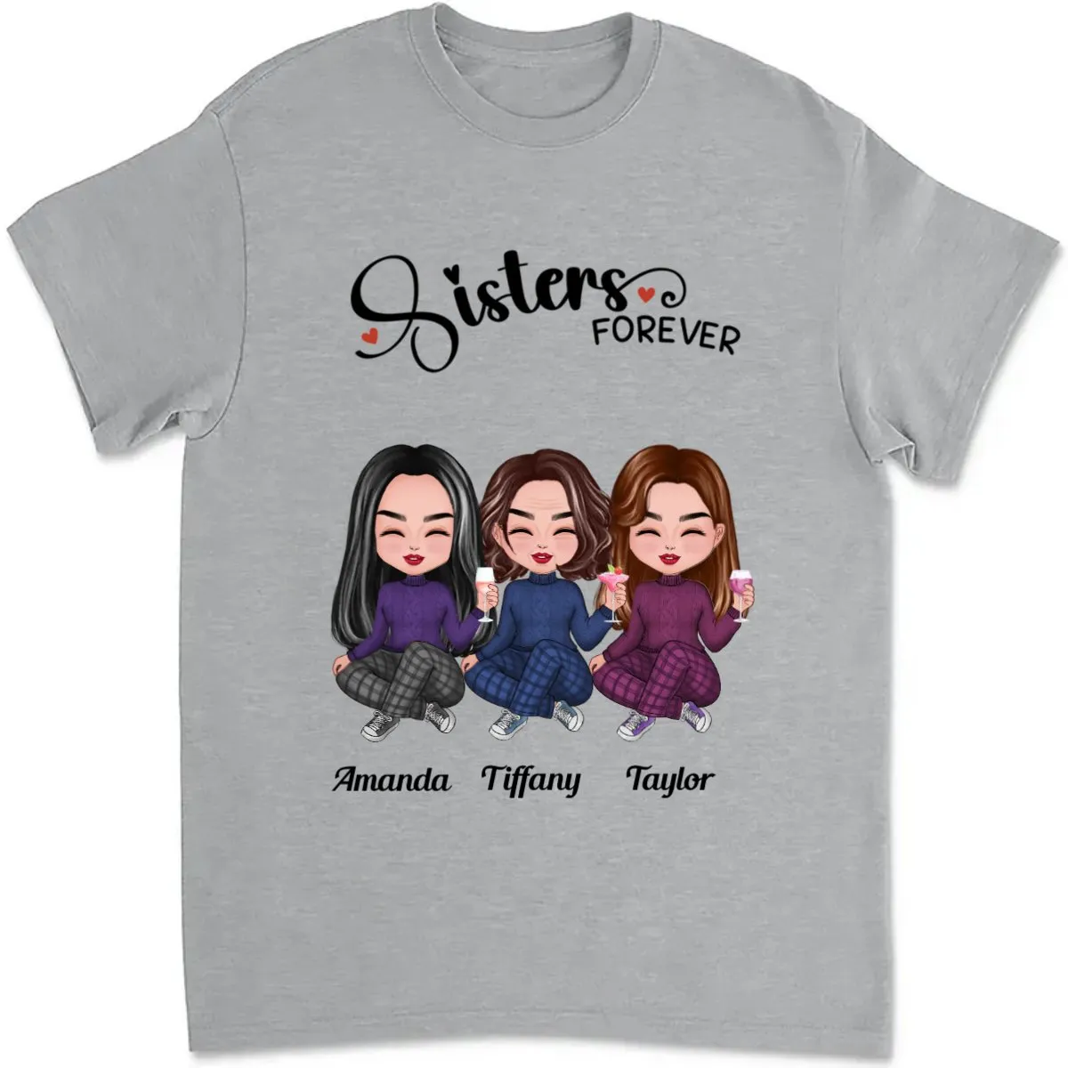 Sisters - Sisters Forever - Personalized T-Shirt