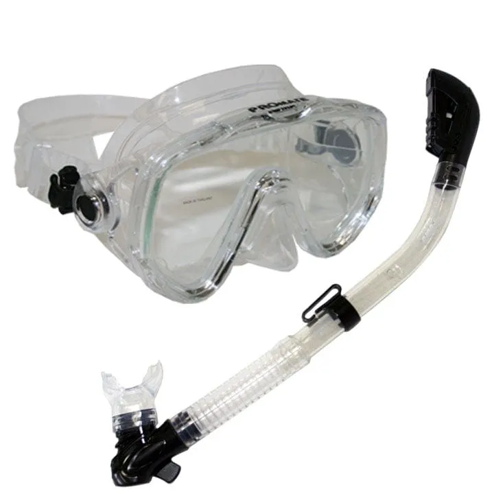 Snorkeling Scuba Diving Mask Dry Snorkel Junior Gear Set - SCS0024